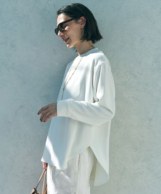 UNFILO ジョーゼット ラウンドテール プルオーバー オフ