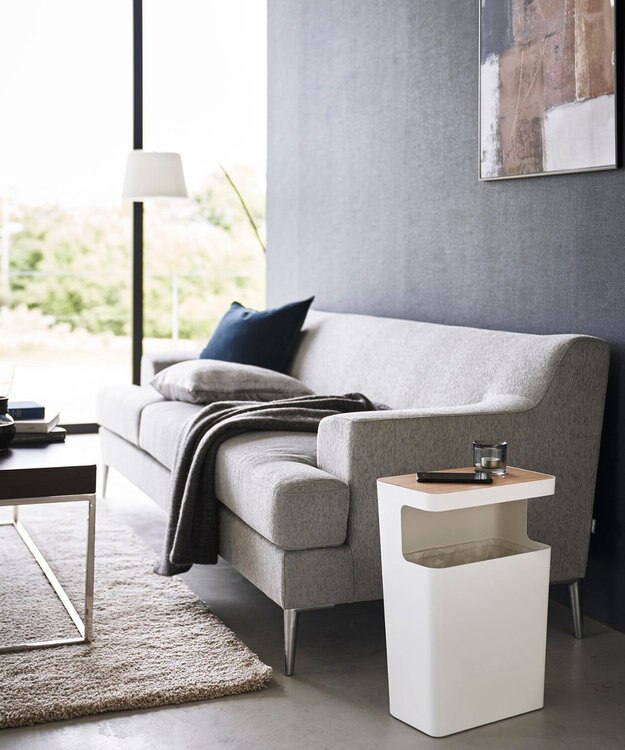 tower 天板付きトラッシュカン リン 角型 ナチュラル ナチュラル