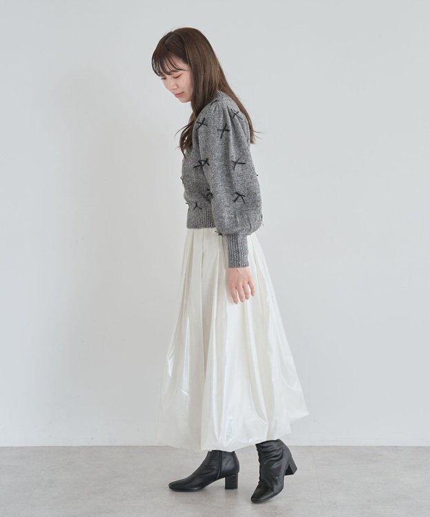 Green Parks ・ＡＮＤＳＥＡＲＣＨ　メニーリボンニットプルオーバー Charcoal Gray