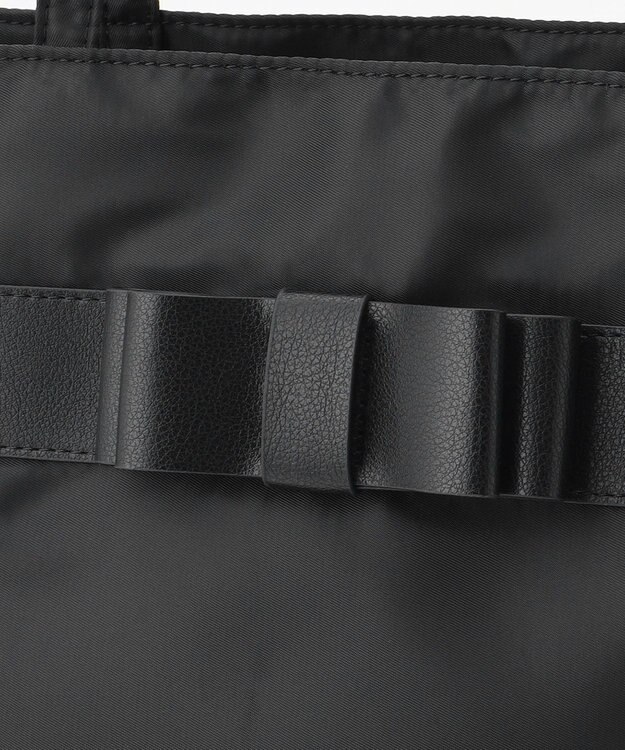 ANY 【A4サイズ収納可】縦型リボンサブトートバッグ ブラック