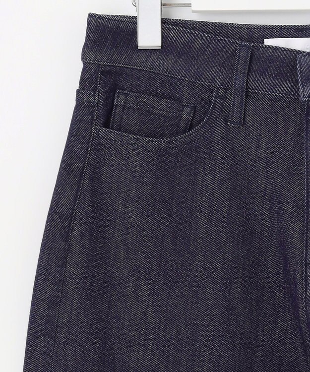 自由区 【洗える】ウスカルデニム ワイドパンツ インディゴ