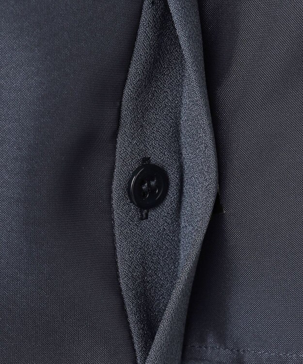 ICB L 【先行予約・WEB限定カラーあり】 FluidBackSatin バンドカラーシャツ ダルブルー