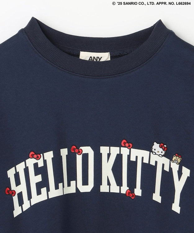 ANY 【ハローキティ×ANY】ロゴスウェット ネイビー