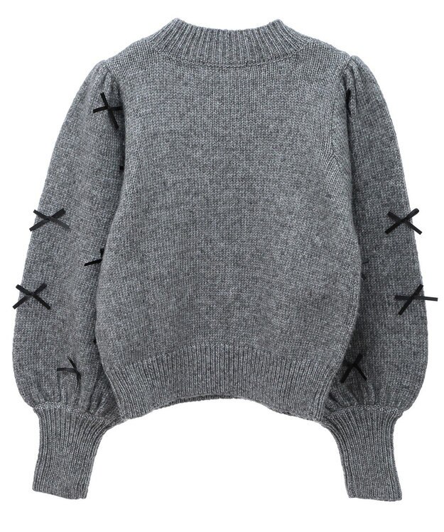 Green Parks ・ＡＮＤＳＥＡＲＣＨ　メニーリボンニットプルオーバー Charcoal Gray