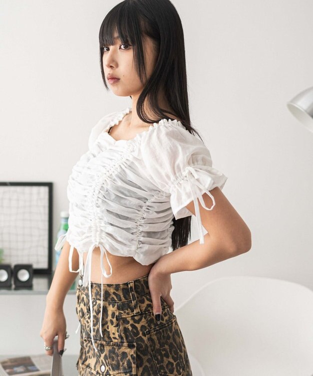 WEGO 2WAYドロストブラウス ホワイト