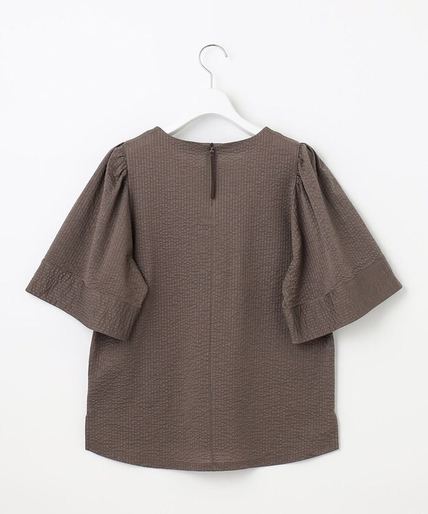 自由区 【WEB限定・洗える・XSサイズあり】シャドウサッカー カットソー ブラウン系