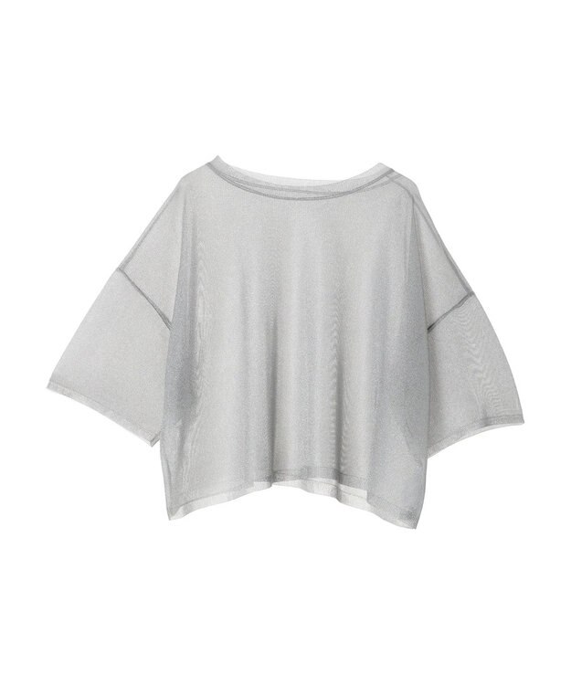 Green Parks シアーきらきらニットプルオーバー Gray