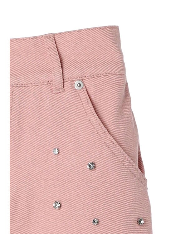 earth music&ecology ビジューデニムミニスカート Pink