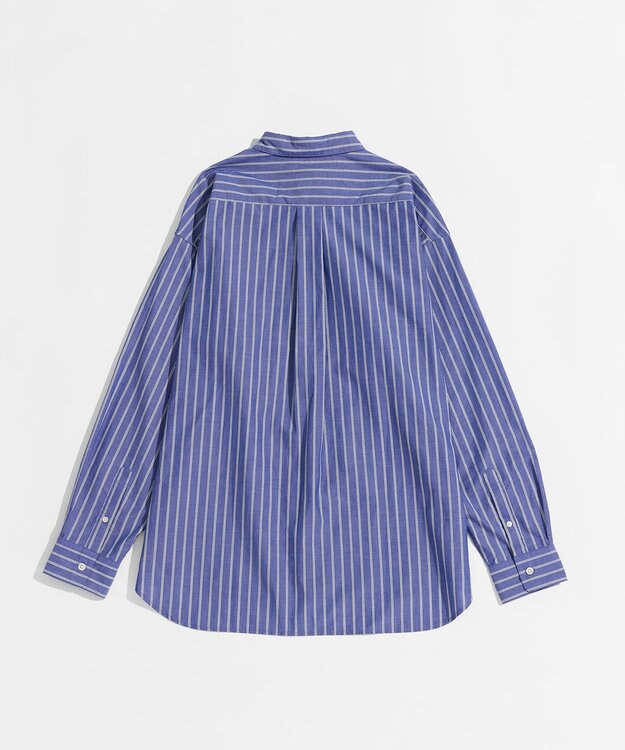 LENO REGULAR COLLAR SHIRTS 《UNISEX》 レギュラーカラーシャツ BLUE STRIPE