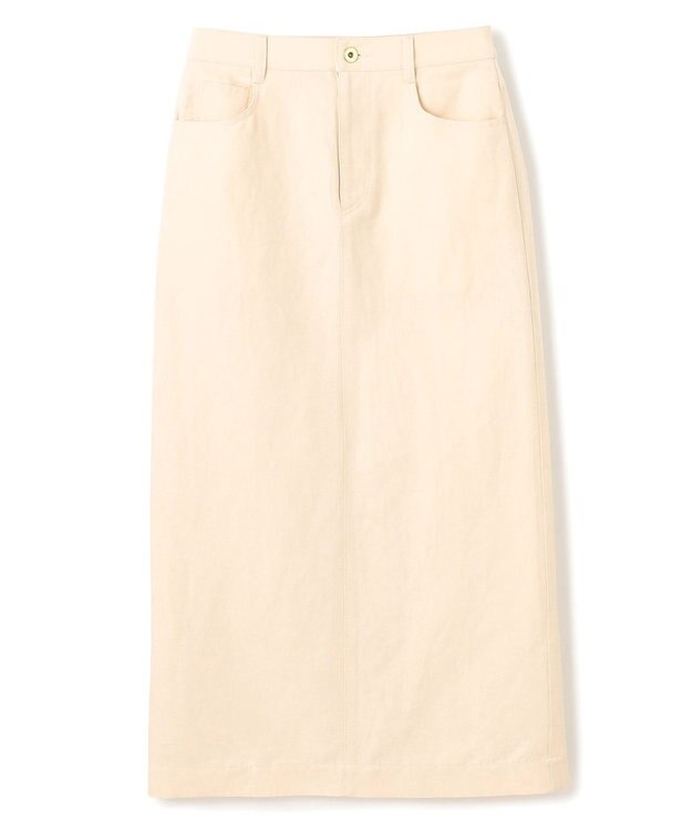 BEIGE， 【洗える】CUPHEA / Iラインロングスカート Ecru