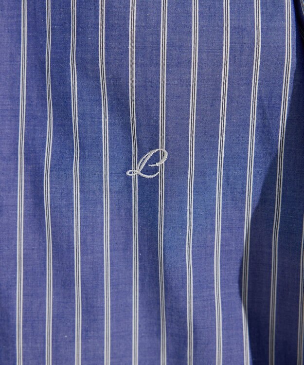 LENO REGULAR COLLAR SHIRTS 《UNISEX》 レギュラーカラーシャツ BLUE STRIPE