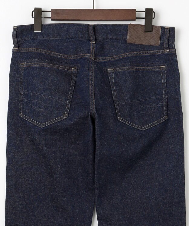 JOSEPH ABBOUD 夏デニム【麻混/薄めJAPANファブリック/ストレッチ】ライトオンスストレッチデニムパンツ ネイビー系