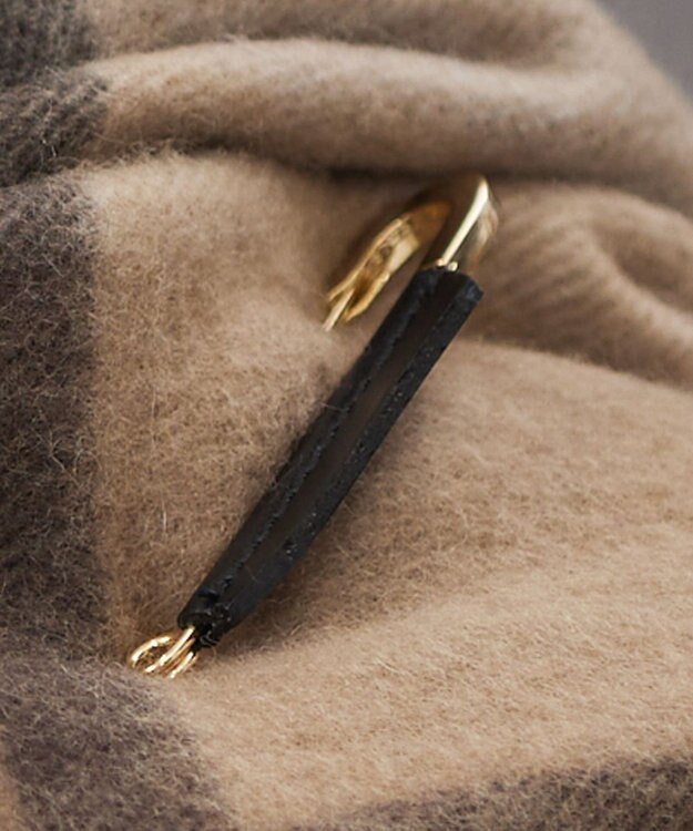 J.PRESS LADIES レザー キルトピン ブラック系