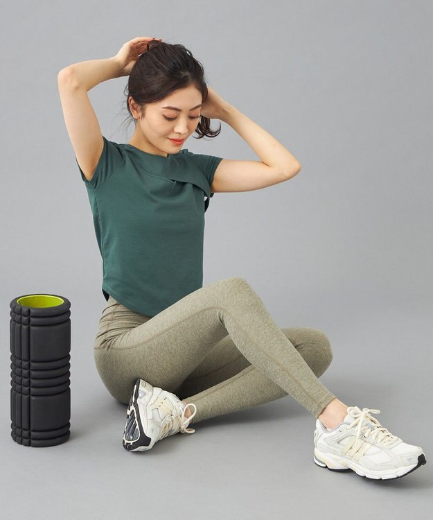 Chacott Chacott BALANCE PeachMoku レギンス カーキ杢