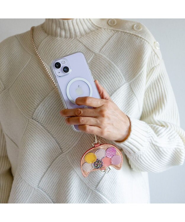 tsumori chisato CARRY 新マルチドット スマホ ショルダー ストラップ ピンク