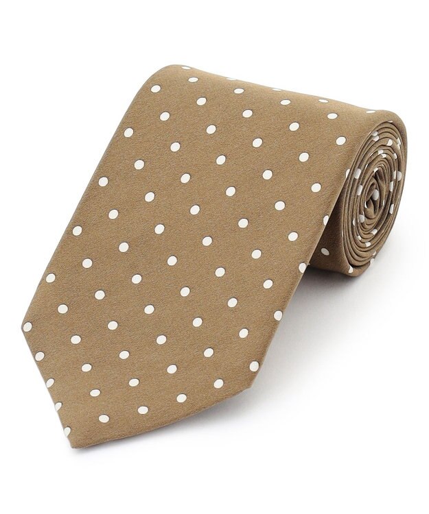J.PRESS MEN ハンドプリントドット ネクタイ ブラウン系6