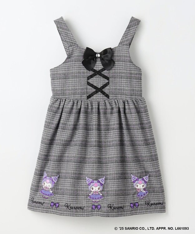 ANY KIDS 【マイメロディ＆クロミ×ANY KIDS】チェック ジャンパースカート グレーチェック×クロミ