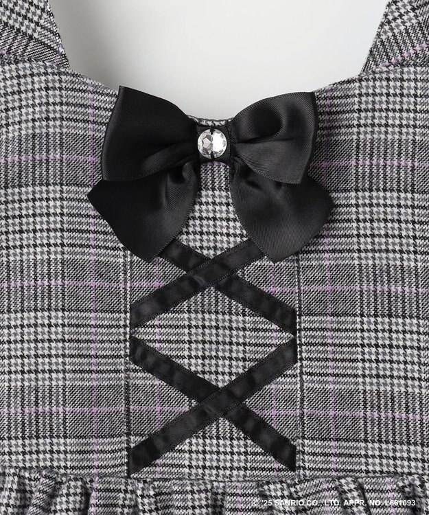 ANY KIDS 【マイメロディ＆クロミ×ANY KIDS】チェック ジャンパースカート グレーチェック×クロミ