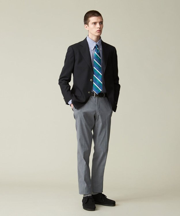 J.PRESS MEN 【定番】JAPAN CRAFT CLOTH サマーメッシュ ブレザー/銀釦 /背抜き ネイビー系