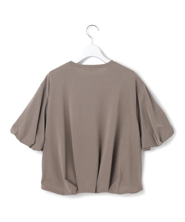 23区 【WEB&一部店舗限定/接触冷感】ツイストコットンプレーティング バルーンスリーブ カットソー ブラウン系