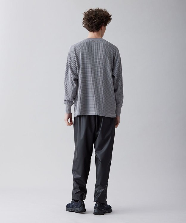 UNFILO MENS イージーケア ワッフル クルーネック [23年春夏商品] グレー