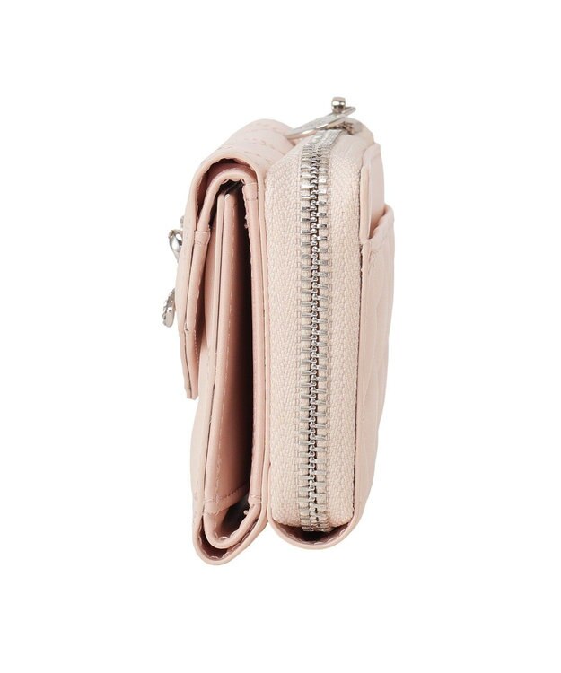 Maison de FLEUR リボンビジューキルティングウォレット Light Pink