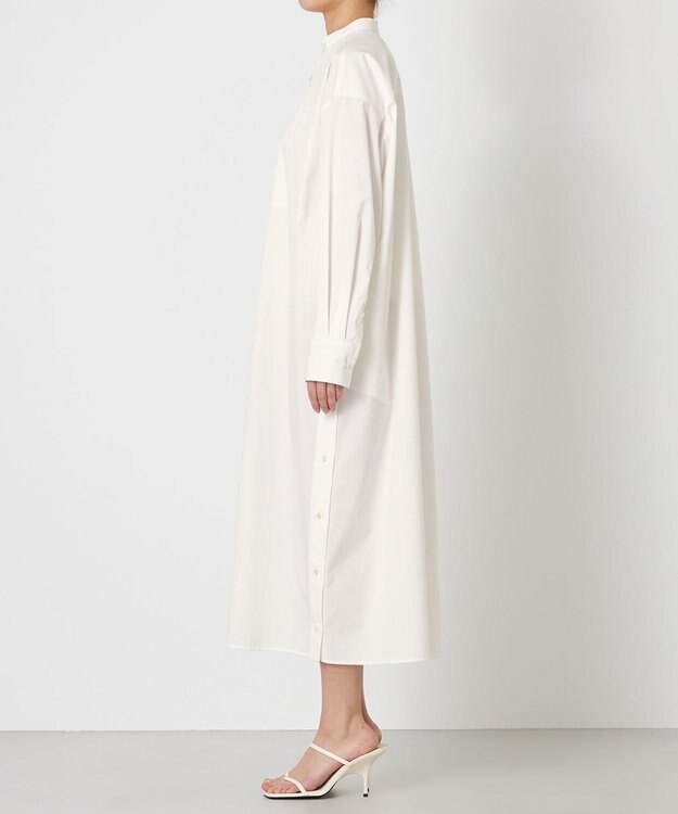 NAVE 【ReNAVE・セットアップ可/洗える/接触冷感/UVケア】コットンポリブロード ワンピース ホワイト系