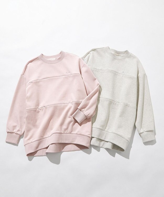 ANY SIS 【貴島明日香さんコラボ】ラメ裏毛猫トレーニャー ペールピンク