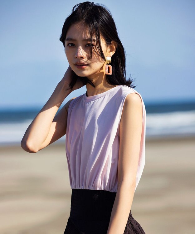 組曲 【洗える】ジャージコンビ ドレス ダークブラウン系