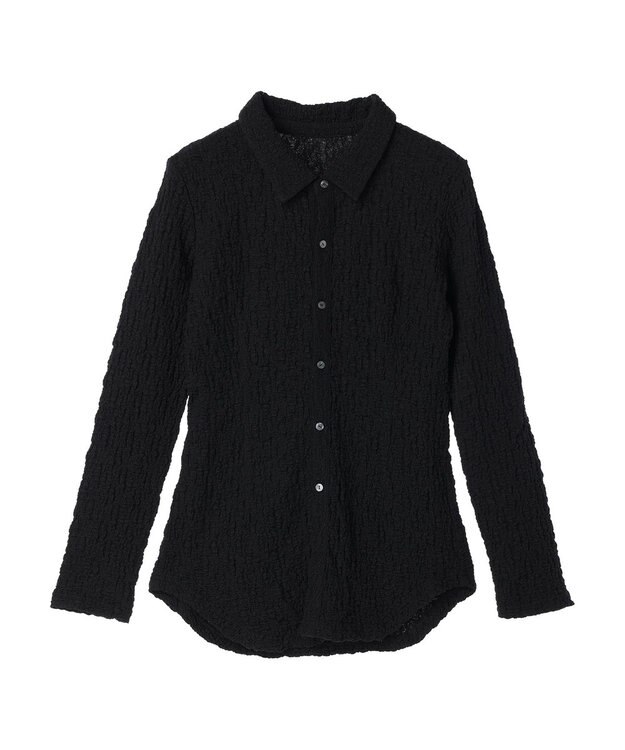 Green Parks AnriettMusee ふくれジャガードシャツ Black