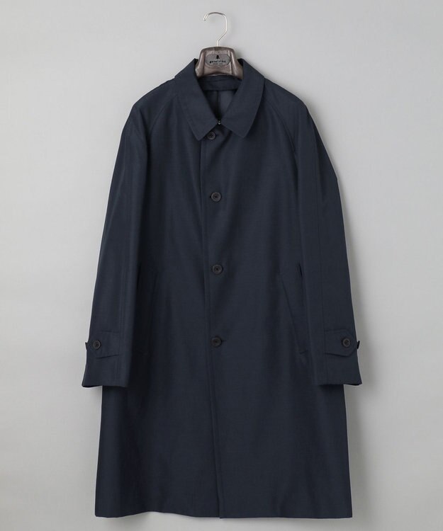 GOTAIRIKU 【山栄毛織】コットンモヘヤ ラグラン コート ネイビー系