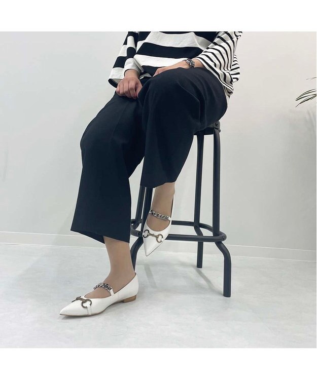 MODE ET JACOMO <MODE ET JACOMO>ポインテッドトゥメリージェーンパンプス ホワイト