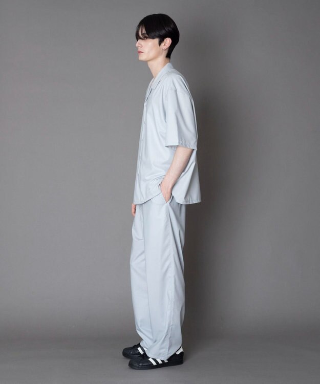 WEGO 【ユニセックス着用ITEM/SMLサイズ展開】 TRオープンカラーシャツ（SS） ライトグレー