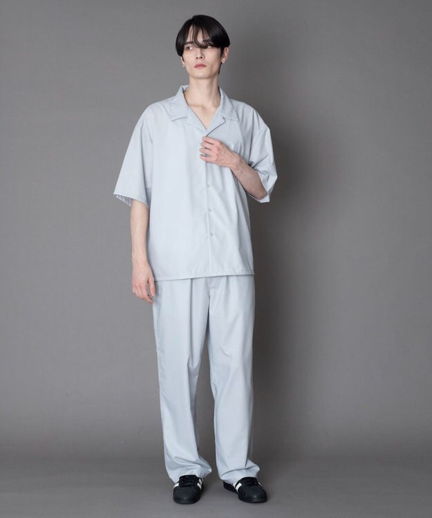 WEGO 【ユニセックス着用ITEM/SMLサイズ展開】 TRオープンカラーシャツ（SS） ライトグレー
