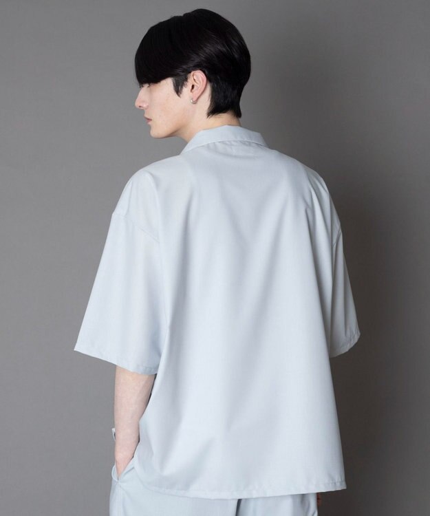 WEGO 【ユニセックス着用ITEM/SMLサイズ展開】 TRオープンカラーシャツ（SS） ライトグレー
