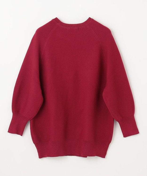 ANY L 【洗濯機可/6色展開】ラウンドネックガーターニット レッド