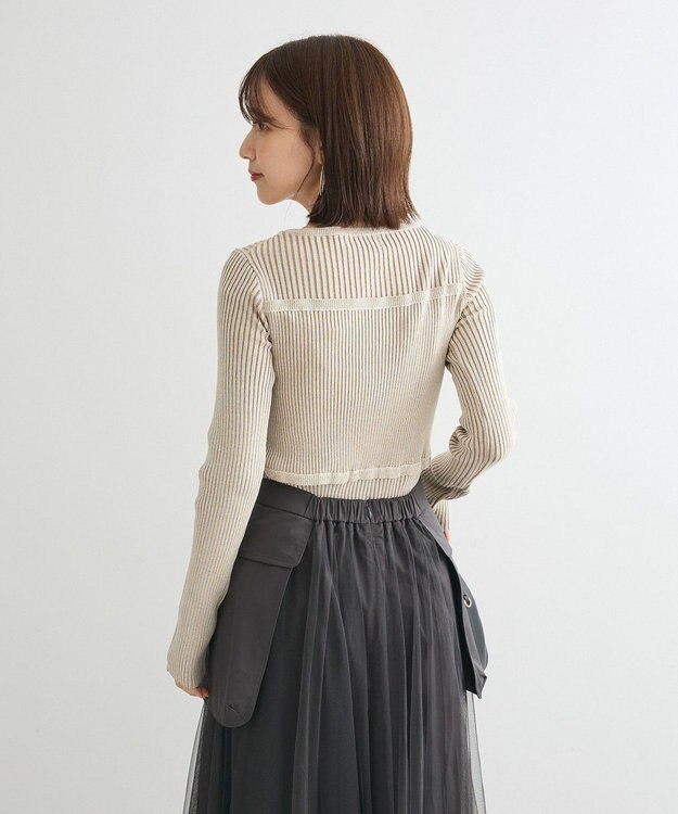 Green Parks ・ＡＮＤＳＥＡＲＣＨ　リブフェイクレイヤードニット Ivory