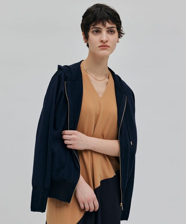 BEIGE， 【洗える】CARNOT / ニットパーカー Navy