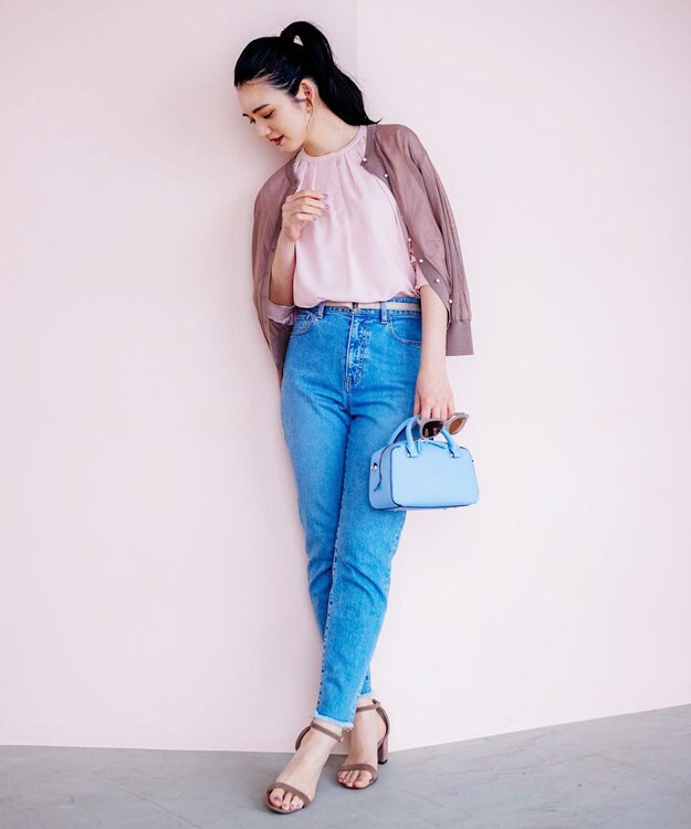 組曲 L 【洗える・2WAY】シアーニット カーディガン ブラウン系