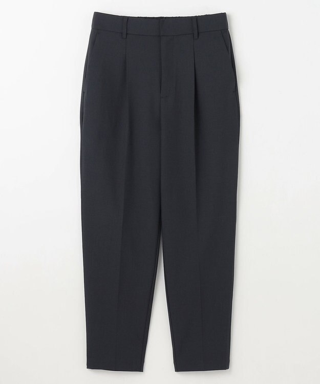 ANY L 【洗濯機可/ストレッチ/ウエストゴム/セットアップ可】イージーケアテーパードパンツ ネイビー