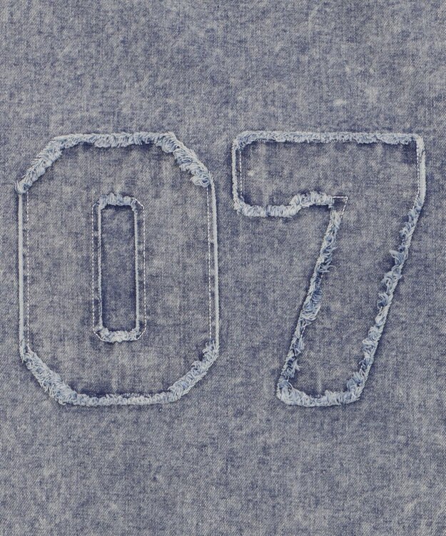 WEGO 【ユニセックス着用ITEM】ベースボールデニムグラフィックシャツ（SS） デニム淡加工色