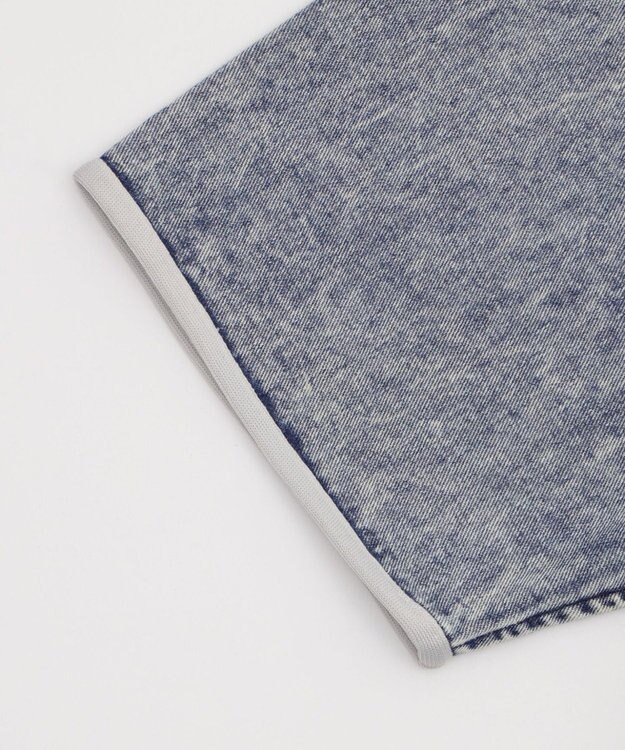 WEGO 【ユニセックス着用ITEM】ベースボールデニムグラフィックシャツ（SS） デニム淡加工色