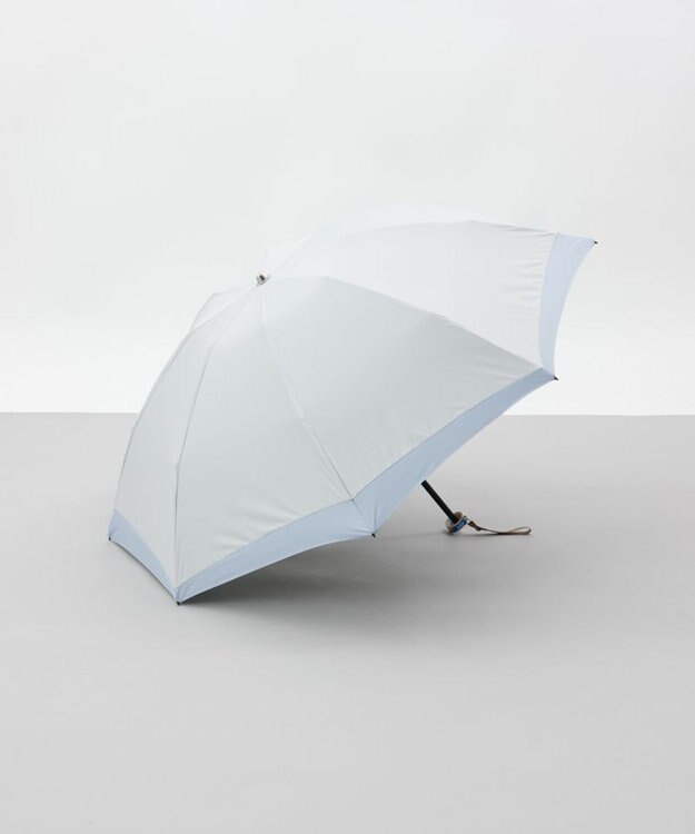 AURORA 【 BLAO（ブラオ）】サマーシールド 変形切継ぎ晴雨兼用傘(折りたたみ傘) シルバーグレー