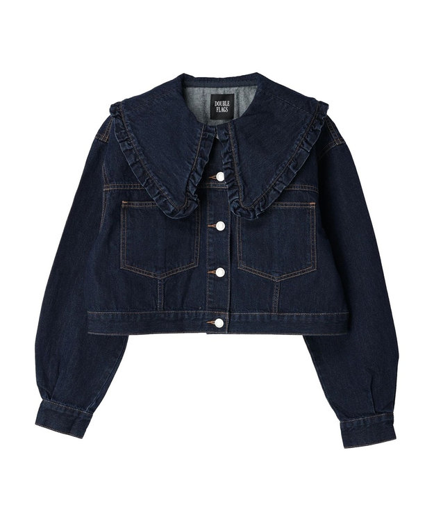 Green Parks ・Ｄｏｕｂｌｅ　Ｆｌａｇｓ　フリルカラーＧジャン One Wash