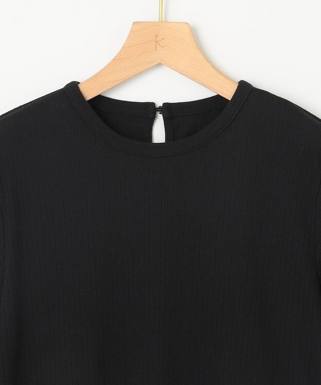 組曲 S ベーシックリブ Tシャツ ブラック系