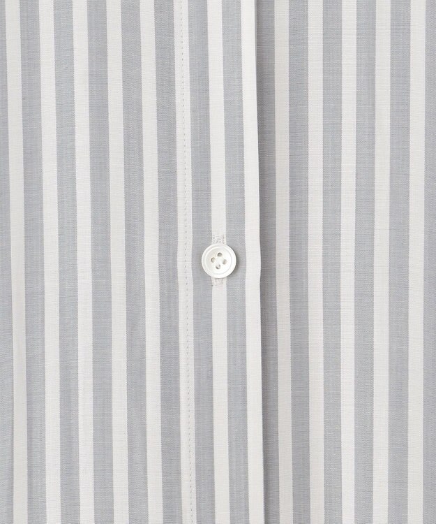 ICB 【接触冷感・洗える】 キュプラローンストライプ ワンピース ティールグレーストライプ系