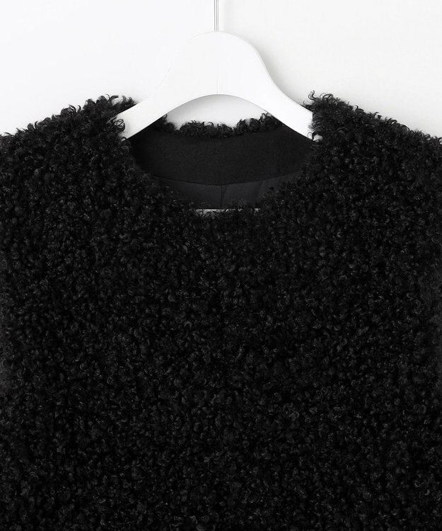 自由区 L 【SHIHOさん着用】カルガンラムエコファー ジレ ブラック