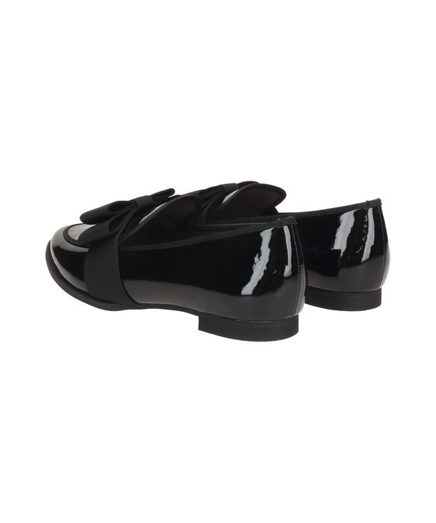 Bridget Birkin ＜抗菌消臭＞【Bridget Birkin】グログランリボンレインローファー ブラックエナメル