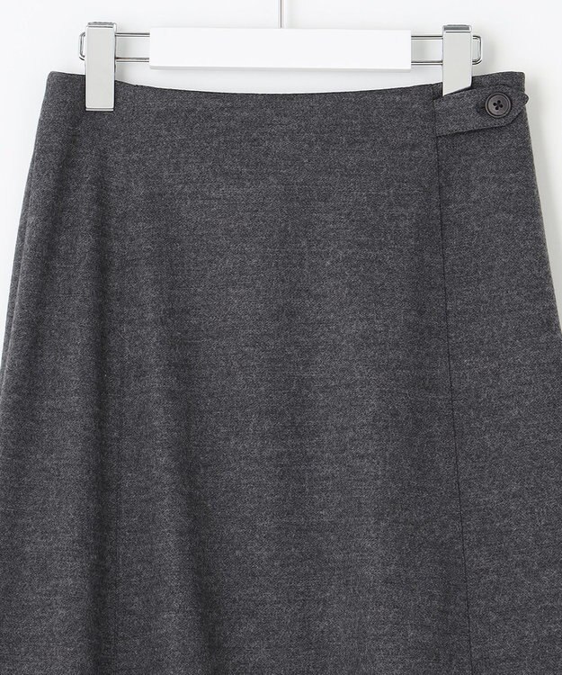 J.PRESS LADIES S アクアレジェンドウールジャージー スカート ライトグレー系