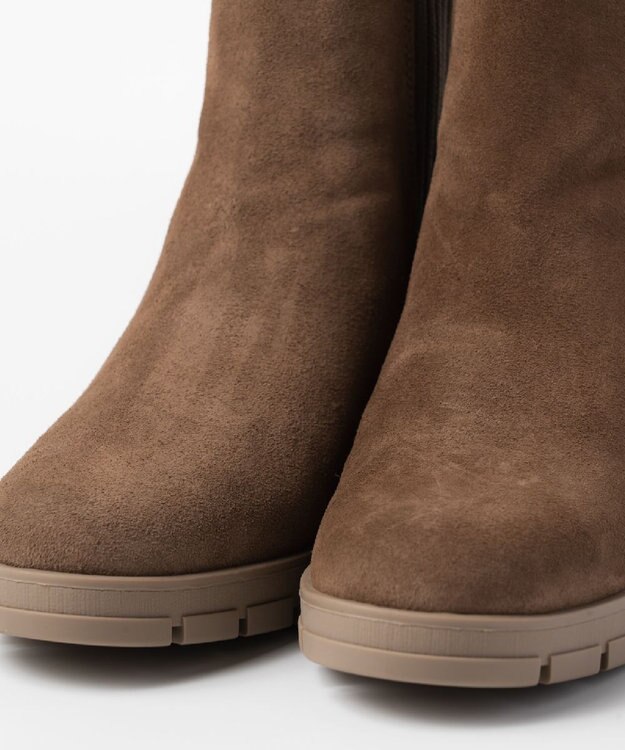 BONTRE 【UNISA/ウニサ】サイドリブニットショートブーツ トープ